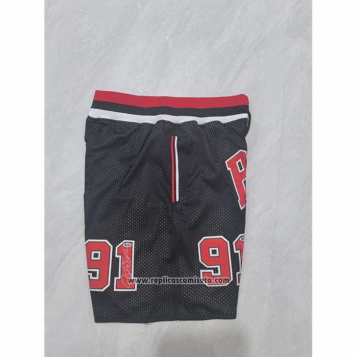 Pantalone Chicago Bulls Mitchell & Ness Just Don 1996-97 Negro